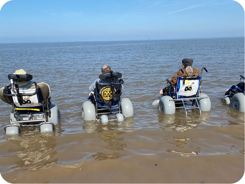 Moston Grange Nursing Home beach wheelchair activity