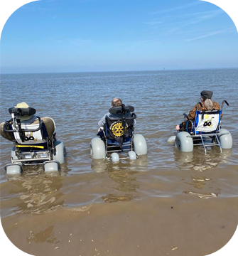 Moston Grange Nursing Home beach wheelchair activity