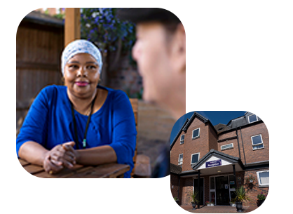 Service user and support worker at Oakland House Nursing Home
