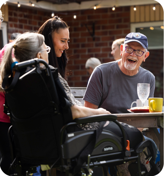 Service user, family member and homemaker interaction